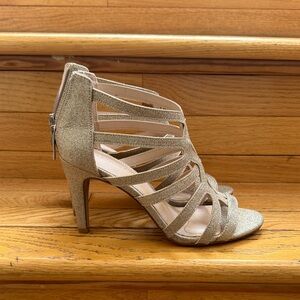 Kelly & Katie Women’s Sandals Size 7.5 Gold Strappy Dress Heels Sandals